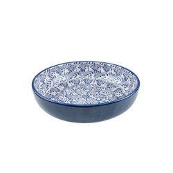 Ensaladera grande Blau Arabesc - Cerámica artesanal pintada a mano